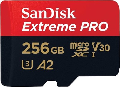 NEW SanDisk Extreme Pro 256GB microSDXC UHS-I Memory Card W/ Adaptor