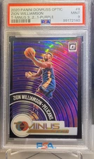2020 Donruss Optic Zion Williamson #8 T-Minus 3...2...1 Purple PSA 9 MINT