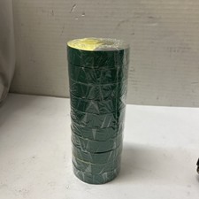 PVC Insulating Tape Flame Retardant 3/4" x 66 ft Green Tape Max 600V Lot of 10