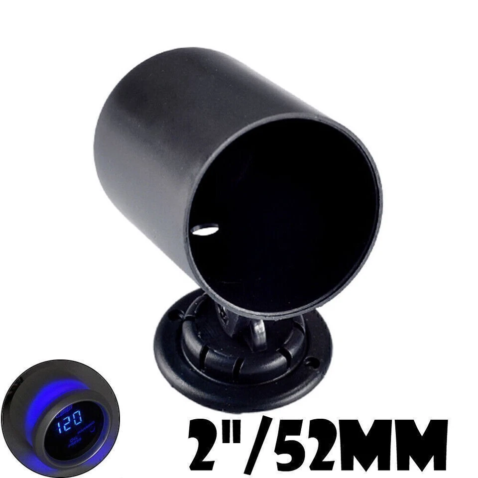 52mm Auto Single Dash Pod Universal Gauge Cup Mount Meter Swivel Holder Car 2'' - Imagem 3 de 4