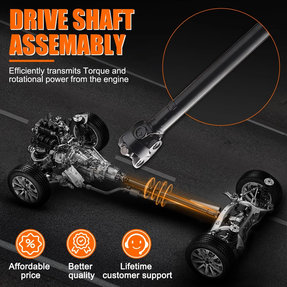 Front Driveshaft Prop Shaft For 1987-2000 Jeep Cherokee 1987-1992 Comanche 2.5L - Image 2 of 4