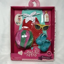 Our Generation Retro Beach Belle Doll Clothes Outfit for 18" Dolls NIB 