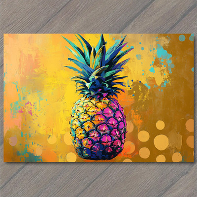 STICKER Pineapple Color Pop Neon Yellow Pink Blue Orange Tropical Fruit Bold D