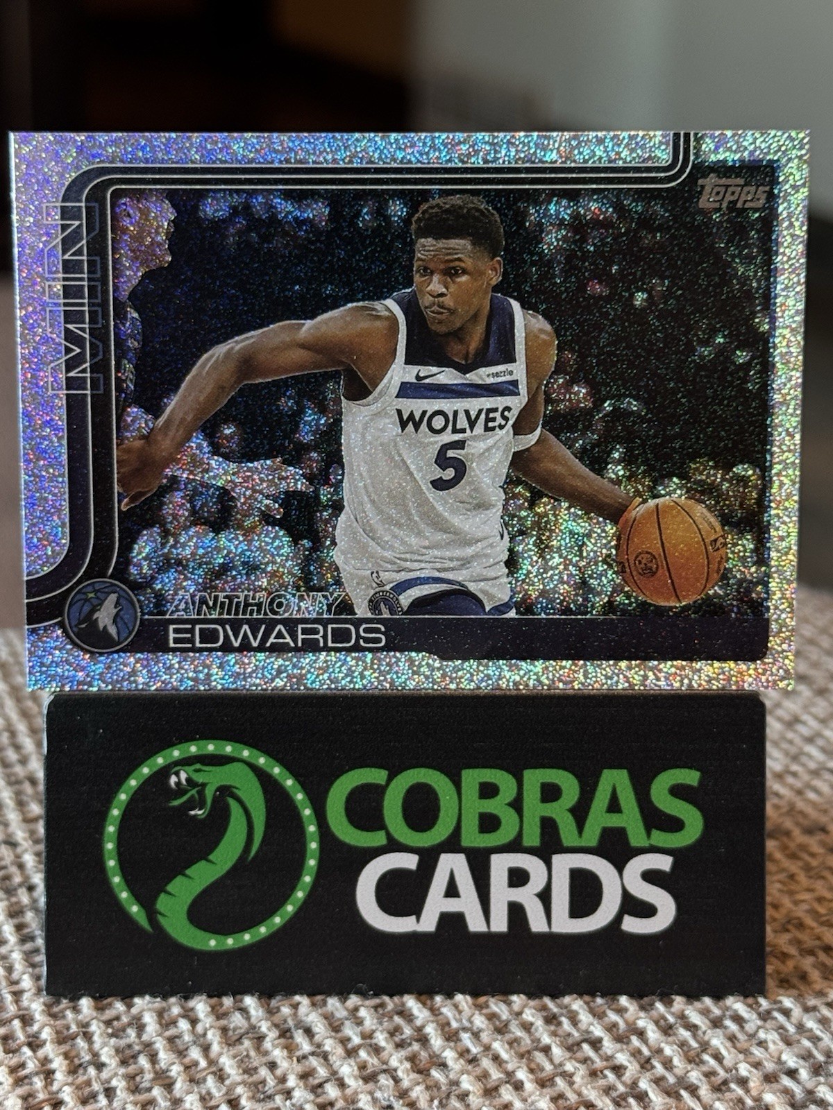 2025-26 Topps Flagship Sand Glitter Foil SSP Anthony Edwards #108 Timberwolves