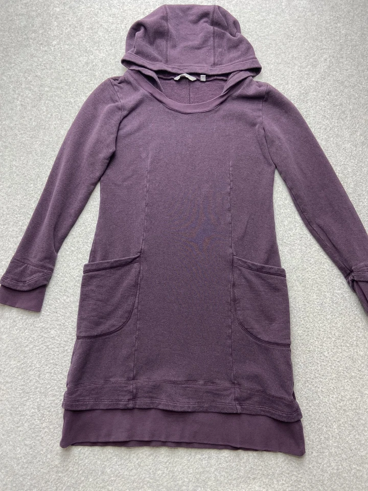 Vestido Horny Toad para mujer pequeño púrpura paso elevado bolsillos con capucha algodón orgánico cáñamo Foto 4 de 4