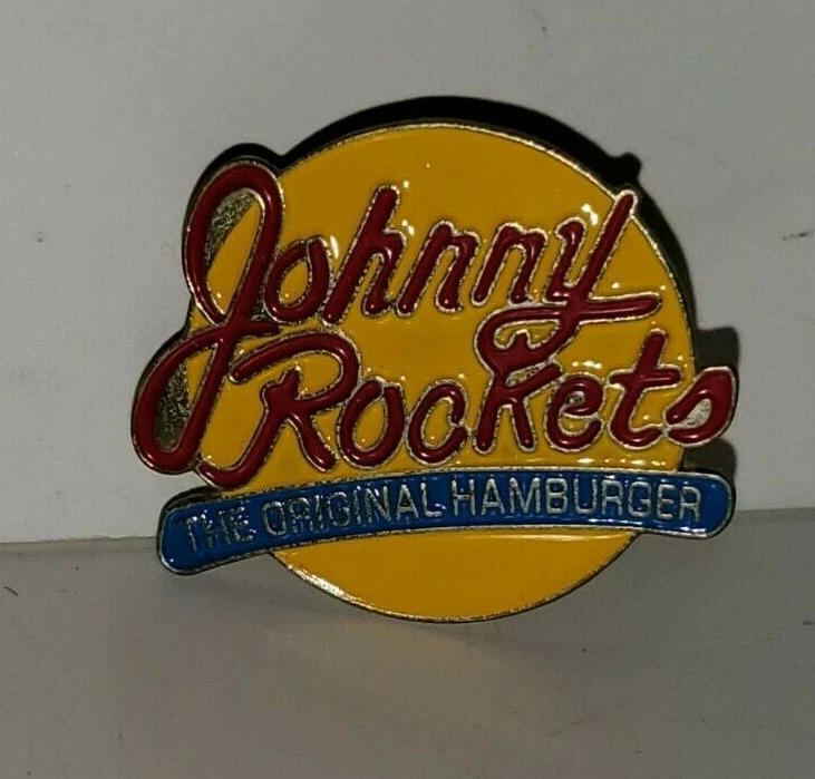 JOHNNY ROCKETS THE ORIGINAL HAMBURGER RESTAURANT LOGO ENAMEL LAPEL PIN |  eBay