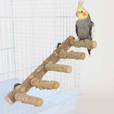 Natural Wood Bird Perches Bird Ladder Perch Parrot Ladder Hamster Climbing Toys