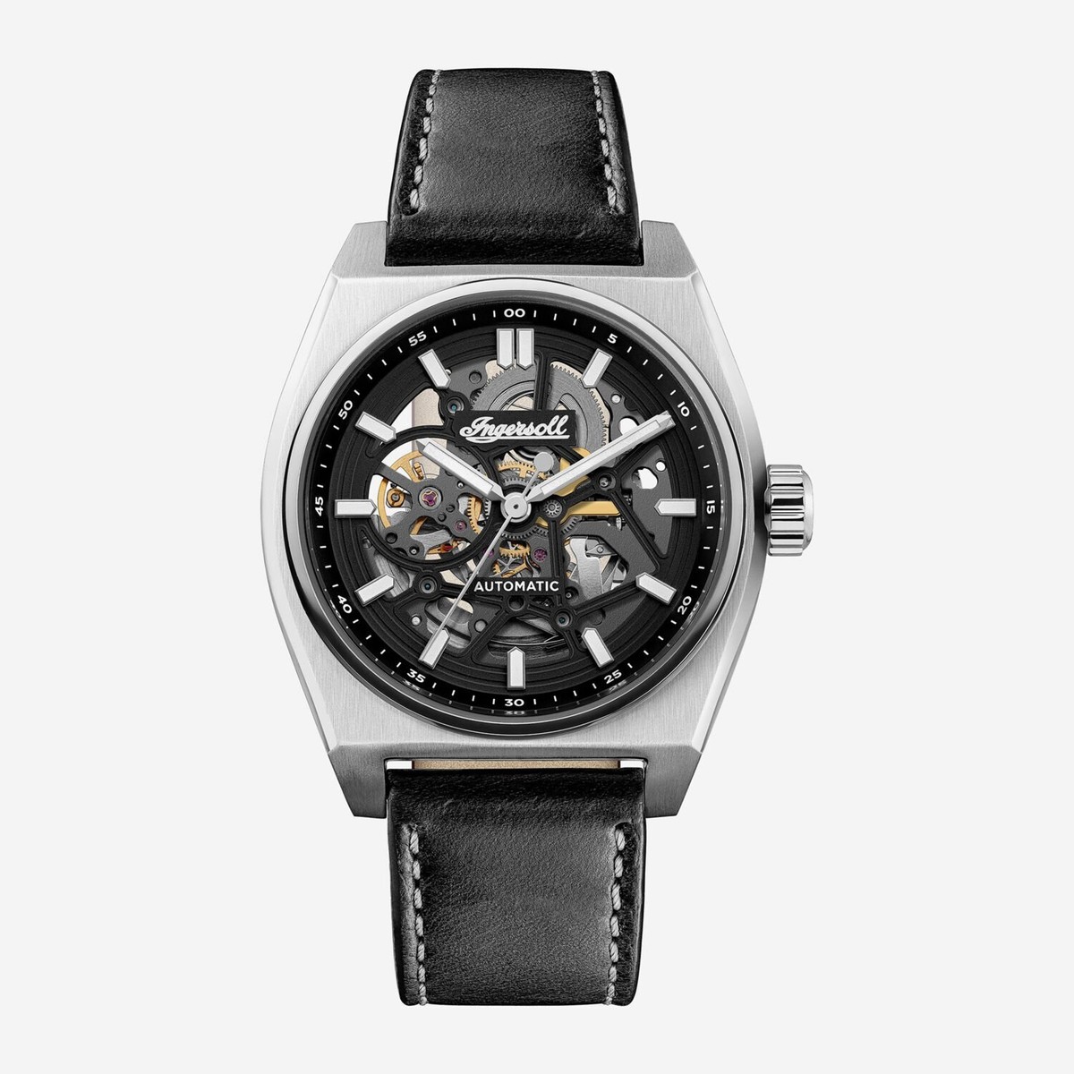 Ingersoll Watch 1892 The Vert Automatic Black Dial Black Leather