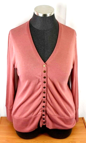 Zenana Outfitters Cardigan Salmon VNeck 