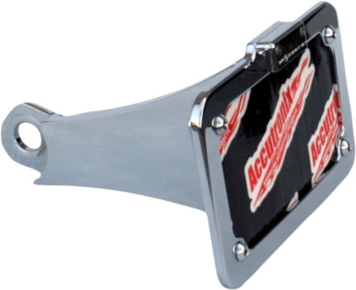 Accutronix Chrome Side Mount License Plate with LED Tag Light LPF106HV-C