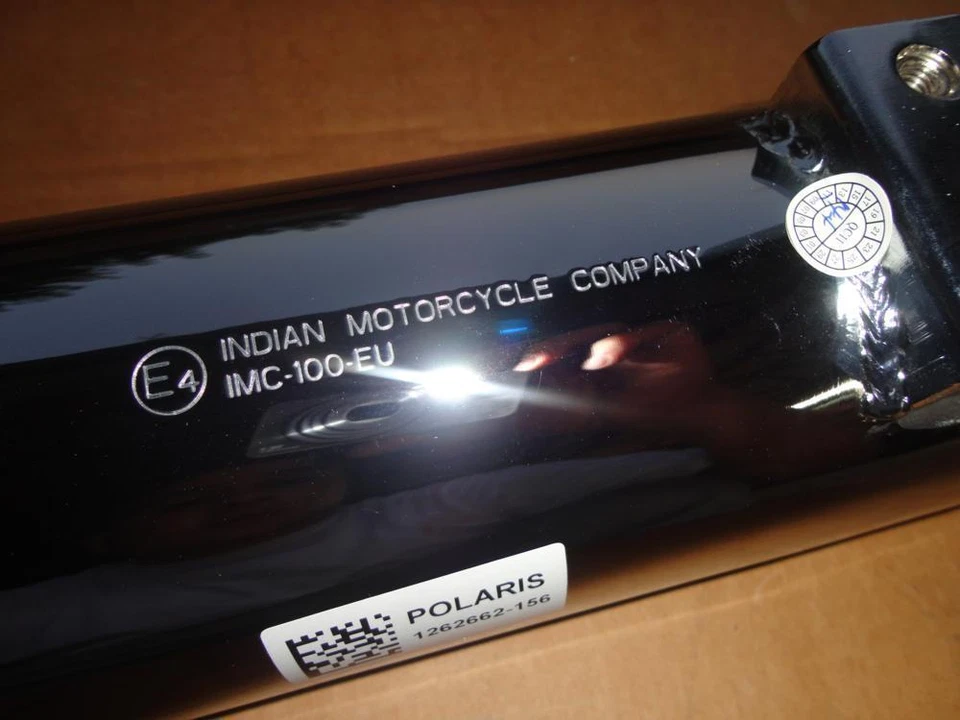 SILENCIADOR CROMADO DERECHO JEFE INDIO FÁBRICA FABRICANTE ORIGINAL 1262662-156 Foto 3 de 3