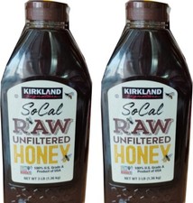 2 PACK Kirkland Signature SOUTHERN CALIFORNIA RAW Unfiltered HONEY 48 oz 3 Lb 