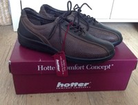 Ladies Hotter Speed Leather, Brown/reptile Lace Up Trainer Style Shoe Size 4.5 Ladies Hotter Speed Leather, Brown/reptile Lace Up Trainer Style Shoe Size 4.5