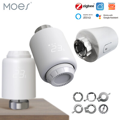 MOES ZigBee Smart Heizkörperthermostat Energieeinsparung APP Fernbedienung Timer