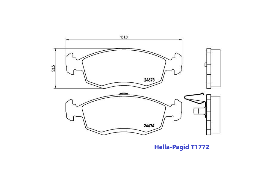 HELLA PAGID Bremsbackensatz H9325 - Für DACIA, NISSAN, RENAULT (Bremssystem: Bendix)