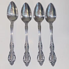 Vintage Imperial International Chalmette Fruit Orange Citrus Spoons Set of 4
