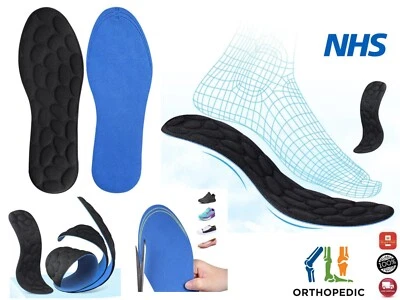 MONEY SAVERS 1 Unisex 4D Memory Foam Orthopädische Schuheinlagen Pads Komfort Fußfüße Absatz NEU