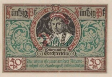 50 PFENNIG 1921 City of ROTHENBURG OB DER TAUBER Bavaria UNC GERMANY #PH546.U
