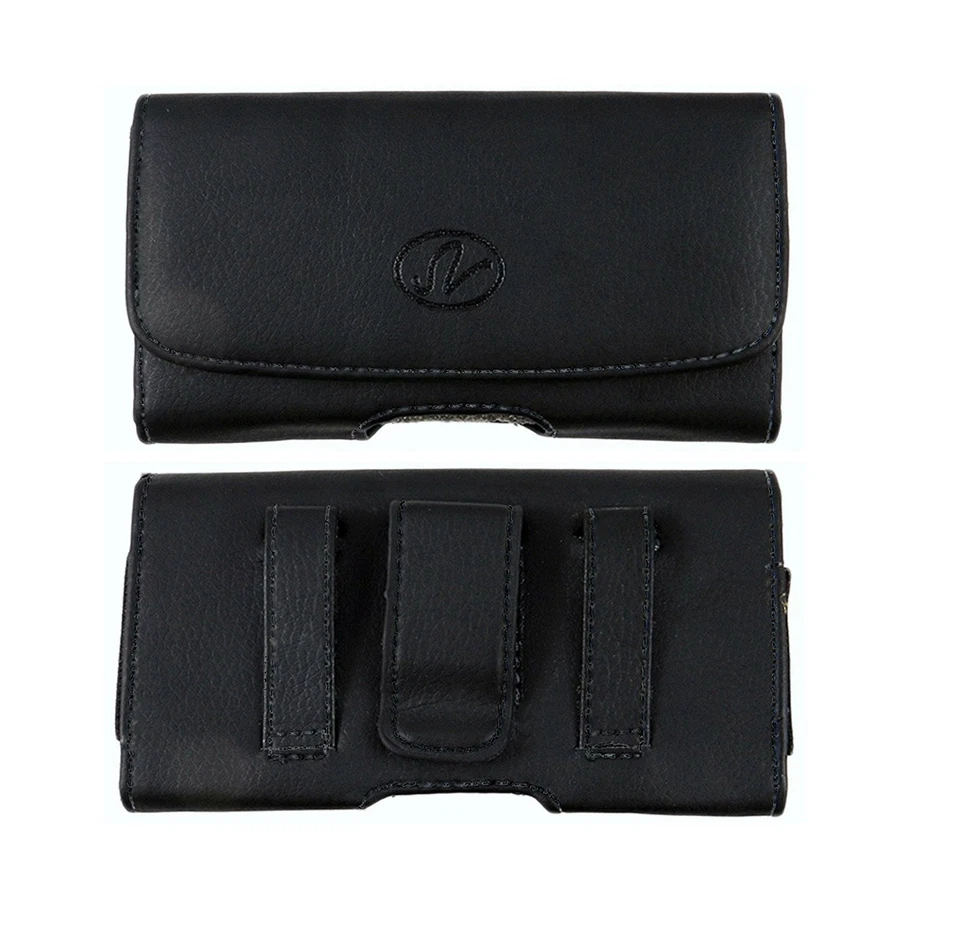 Motorola Droid X2 Funda Horizontal Cuero Ajuste con Otterbox Defender Funda en ella Foto 3 de 3