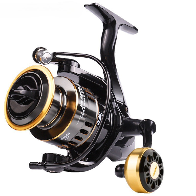 Fishing Reel HE500-7000 Max Drag 10kg Metal Spool Grip Spinn