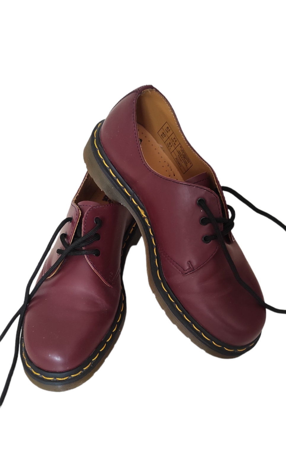 SAOLA Scarpe Oxford vintage Dr. Martens suola con cuscino stringata Air Wair a 3 occhi in pelle taglia 7