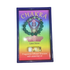 Chakra Lava Stone Bracelet - Essential Oil Set - Lemon