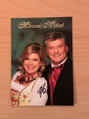 Marianne & Michael Autograph Card Original Signed #S852