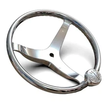 LEWMAR 3 SPOKE STEERING WHEEL WITH POWER GRIP KNOB 13.5IN 89700820