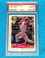 JEFF KENT ROOKIE RC 1991 CLASSIC BEST #108 KNOXVILLE MINORS RC PSA 10 🔥 SHARP 