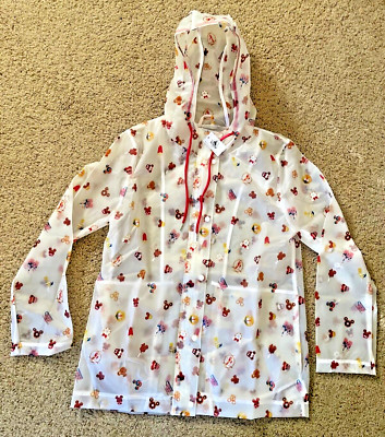 Disney Mickey Mouse Multicolored Hooded Rain Jacket  - Small - New with Tags!