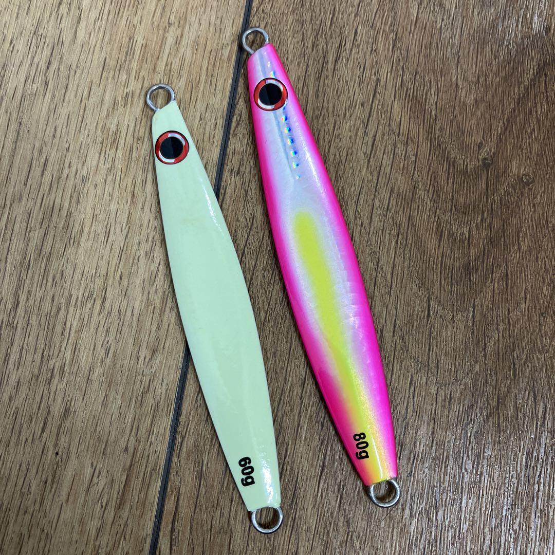 Fishing Lure Used Daiwa Saltiga Leaf 60G 80G Glow Line Color Set