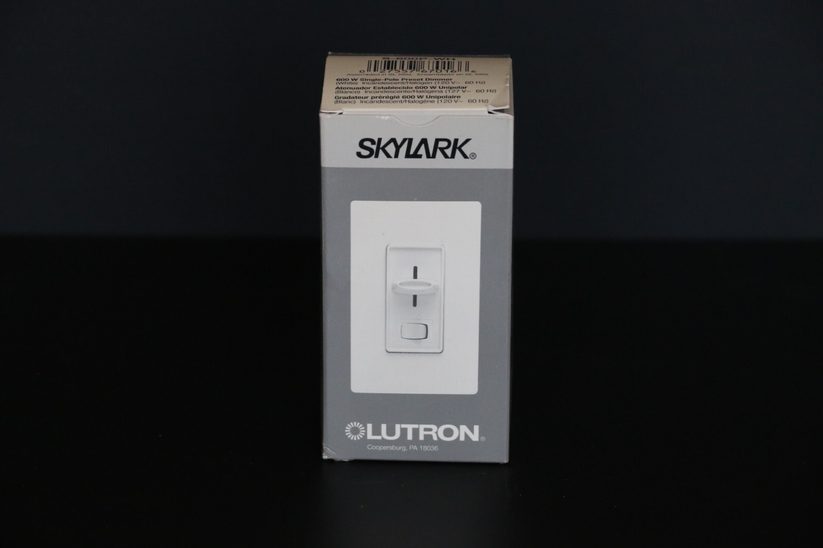 Lutron Skylark S600PWH White Single Pole Wall Dimmer Light Switch eBay