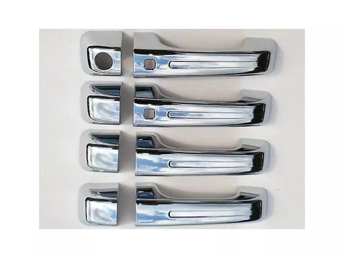 Chrome 4 Door Handle Covers Trims WITH Smartkey For 19-24 Ram 1500 New Model - Picture 3 of 14
