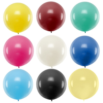 DIWULI Weiße XXL Luftballons – 2er Set, Bis 90 Cm, Für Helium Oder Luft, Für Party & Hochzeit