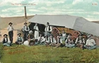 c1910 Chinook Montana Cowboy Western Frontier life Morris Postcard 25-1375
