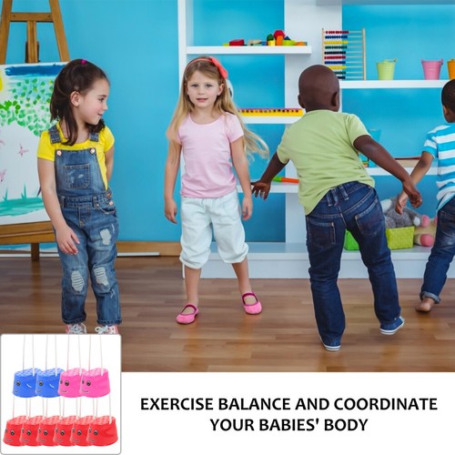 5 Pairs Balance Buckets Stepping Stones For Kids Stilt Shoes Game Props - Picture 7 of 11