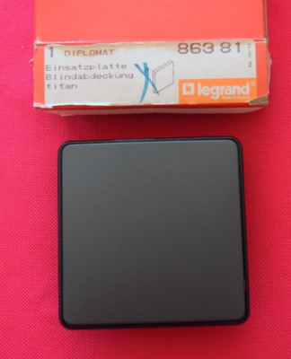 Legrand Diplomat  86381 Ersatzplatte  Blindabdeckung titan