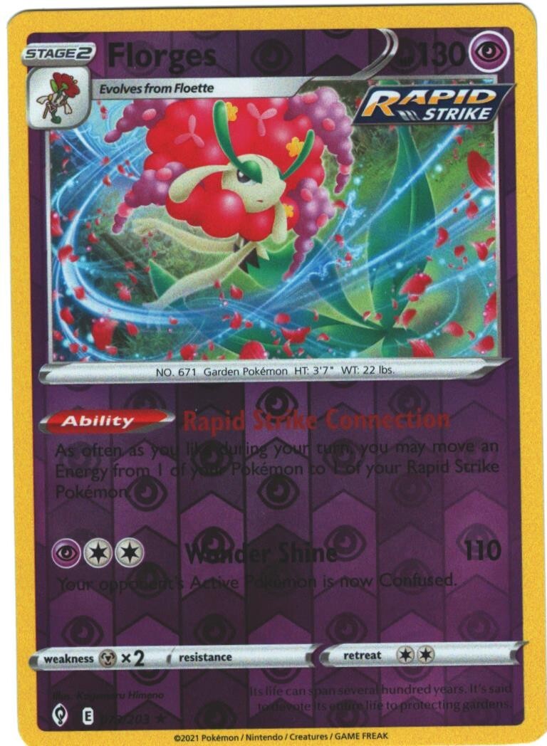 Florges 73/203 Evolving Skies Reverse Holo Rare Pokemon Card Pokémon TCG 073