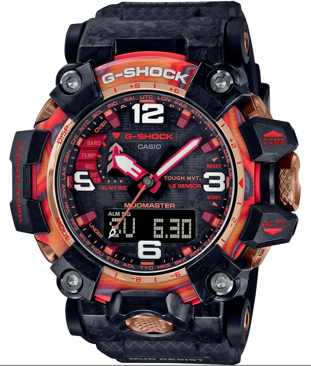 G shock mudmaster top black and gold