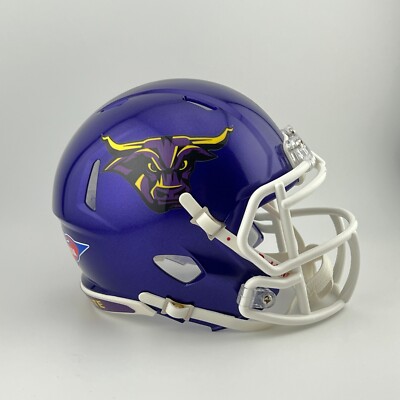 Riddell Wild Mavericks ヘルメット Minnesota State Mavericks CUSTOM Matte Black Mini Football Helmet