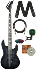 Jackson JS Series Concert Bass JS3Q Bass Guitar - Transparent Black Burst w/ Ins