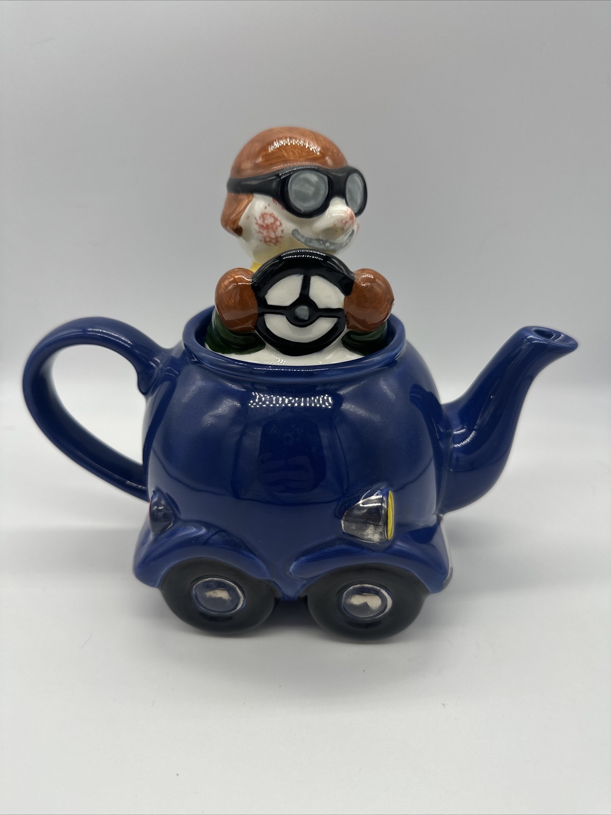 Vintage Price & Kensington Race Car Teapot Made in England & Hand