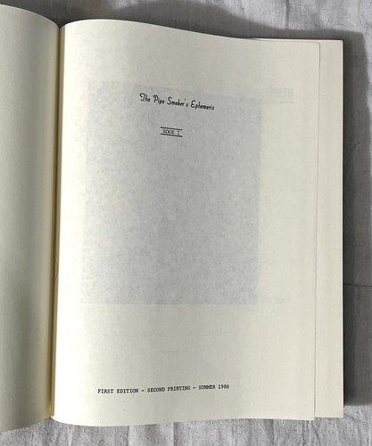 The Pipe Smoker's Ephemeris Book I, Tom Dunn 1986, 1st Edition, 2nd Printing - Picture 7 of 12