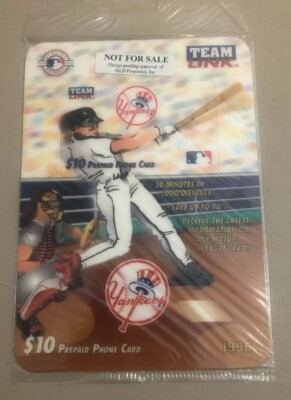 1996 New York Yankees   TeamLink Phone Card Promo #25 Of 50