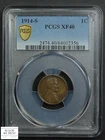 1914 S Lincoln Wheat Copper Cent 1C PCGS XF 40