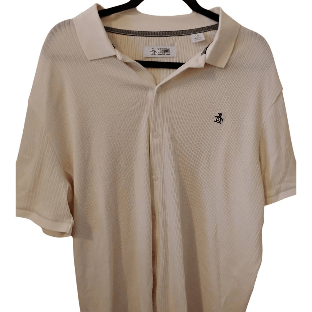 Men's Original Penguin White Polo Shirt Size Large image 2