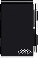"Metal Small Notebook, Mini Notepad, Small Pocket Notepad Aluminum Note Case wit
