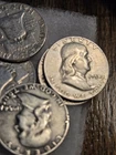 Lot (9) Ben Franklin 90%Silver Half Dollars 1954D I