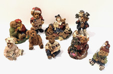 Boyds Bearstone Figurines Lot 9 Pieces Love, Family Seasonal Themes