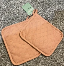2pk Potholder - Figmint™-Terracotta Orange -9.5"x7.5" - NEW
